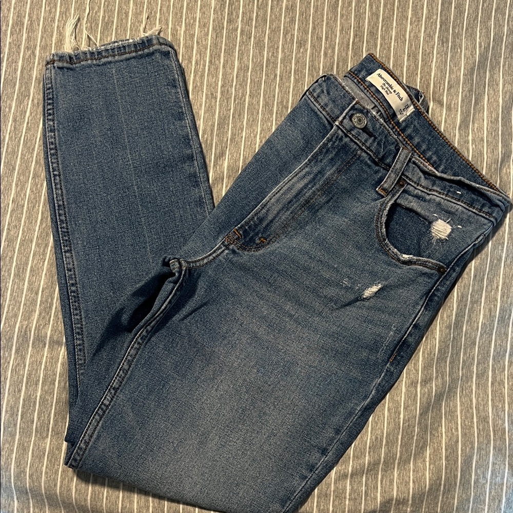 Abercrombie & Fitch High Rise Dark Blue Jeans